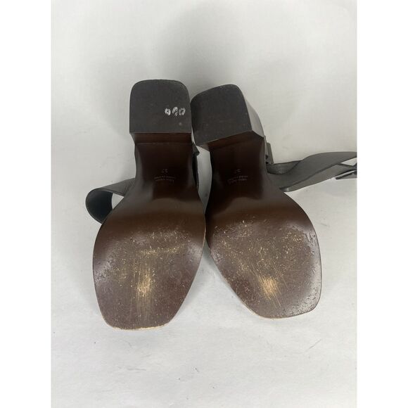 Boemos Sandals Women Size 37 US 7 Gray Leather Sling Back - Picture 12 of 13